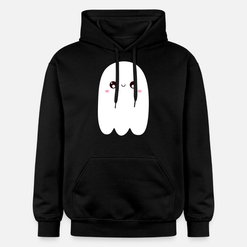 Fantôme Kawaii - Sweat à capuche Softstyle® Gildan Unisexe - noir