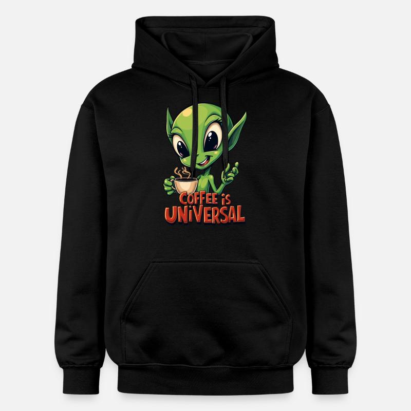 Le café est universel - Sweat à capuche Softstyle® Gildan Unisexe - noir