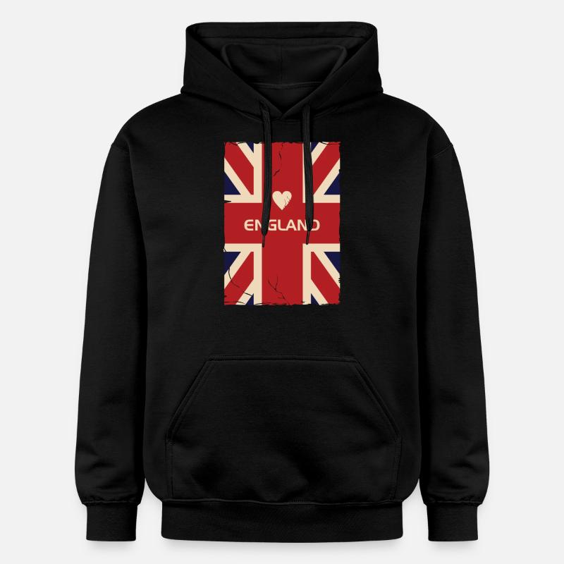 J'aime l'Angleterre - Sweat à capuche Softstyle® Gildan Unisexe - noir