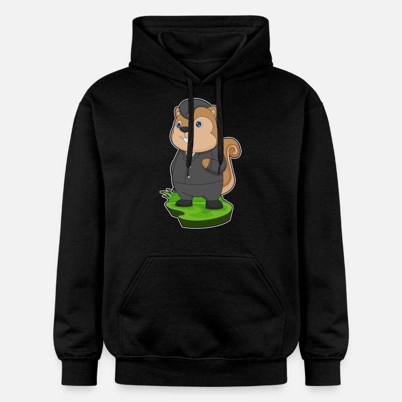 Écureuil marié costume mariage - Sweat à capuche Softstyle® Gildan Unisexe - noir