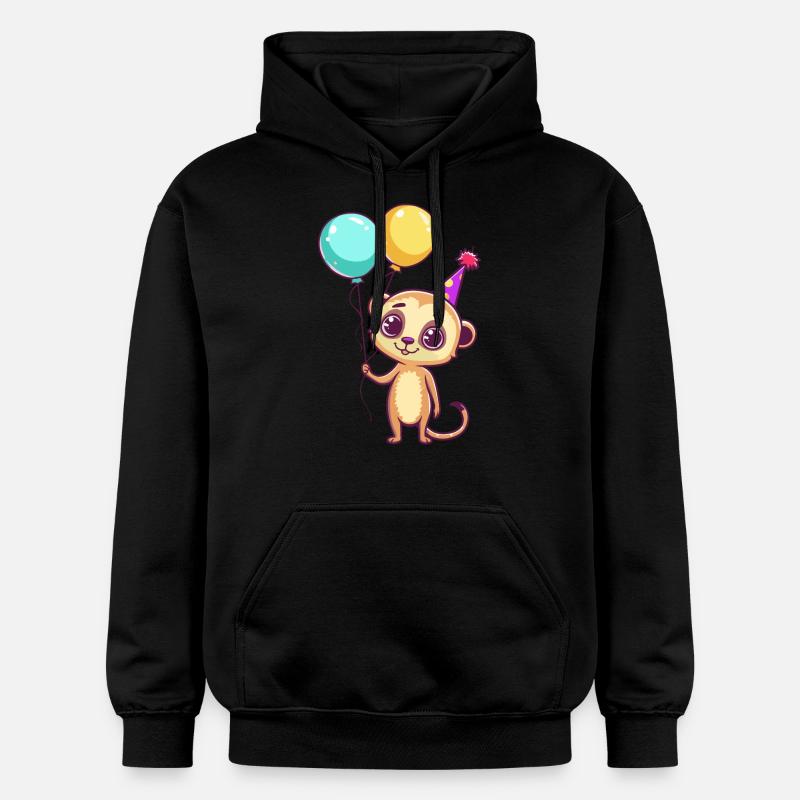 Bande dessinée d’anniversaire de suricate - Sweat à capuche Softstyle® Gildan Unisexe - noir