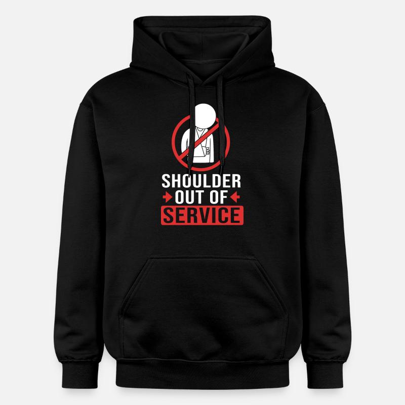 Gebrochener Arm Knochen Knochenbruch - Gildan Unisex Softstyle® Midweight Hoodie - Schwarz
