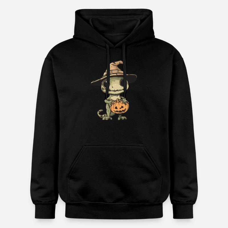 Lézard Halloween Bande dessinée drôle - Sweat à capuche Softstyle® Gildan Unisexe - noir