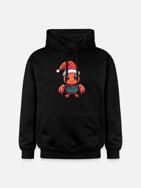 Lobster Crab Christmas Comic - Gildan Unisex Softstyle® Midweight Hoodie - black