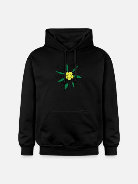 edelweiß_3 - Gildan Unisex Softstyle® Midweight Hoodie - Schwarz