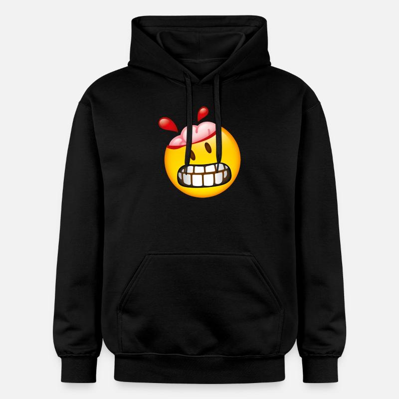 Smiley Brain - Sweat à capuche Softstyle® Gildan Unisexe - noir