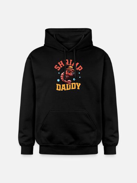 Shrimp Daddy Seafood Shrimp Lover - Gildan Unisex Softstyle® Midweight Hoodie - black