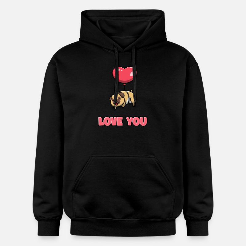 Je t’aime - Sweat à capuche Softstyle® Gildan Unisexe - noir