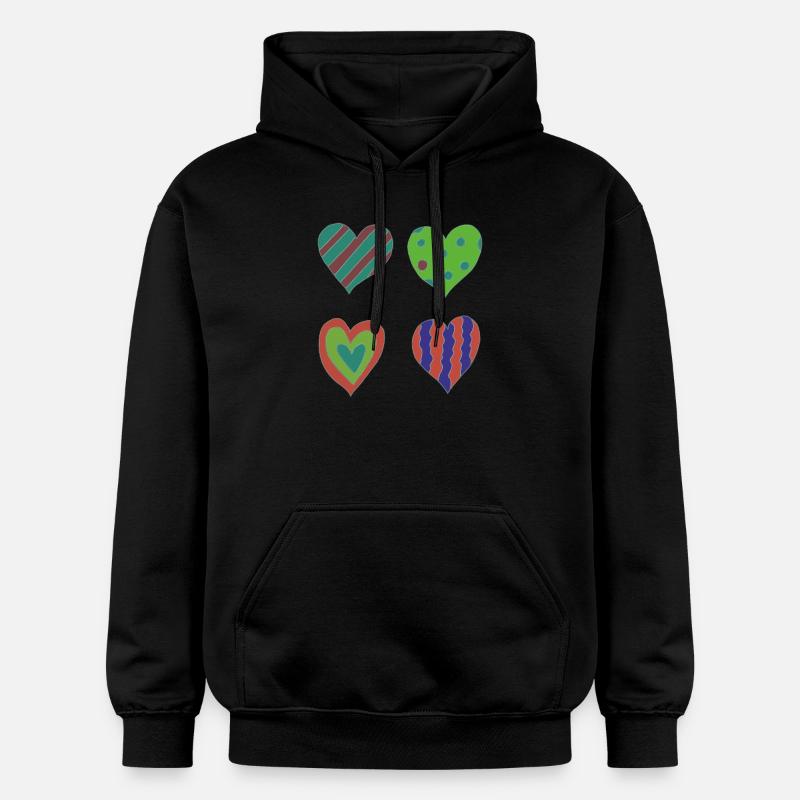 Variation cardiaque - Sweat à capuche Softstyle® Gildan Unisexe - noir