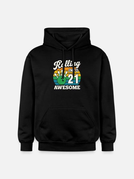 Bowling Snake Year 2021 T-Shirt Design - Gildan Unisex Softstyle® Midweight Hoodie - black
