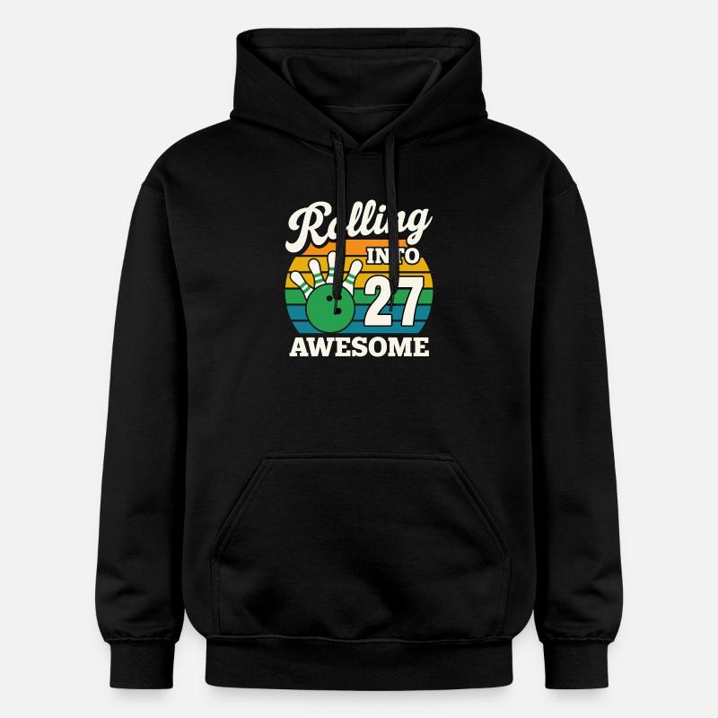 Bowling 27 Célébration Anniversaire Graphique - Sweat à capuche Softstyle® Gildan Unisexe - noir