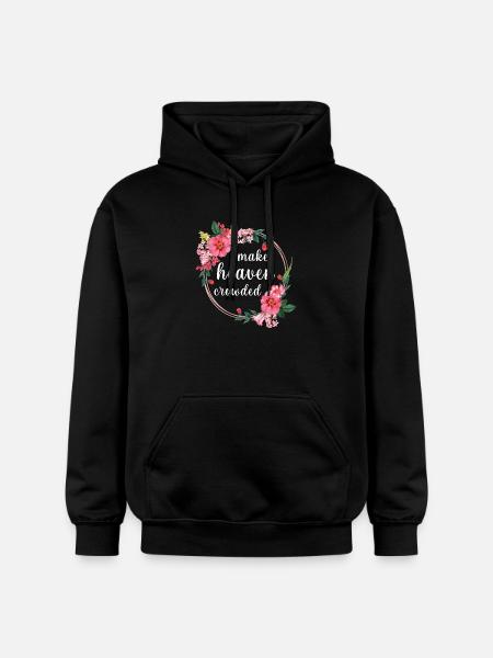 Make Heaven Crowded Glaube Blumen Design - Gildan Unisex Softstyle® Midweight Hoodie - Schwarz