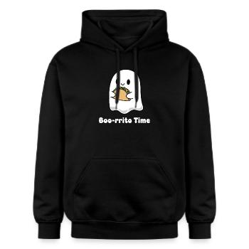 Boorito Taco Geist - Gildan Unisex Softstyle® Midweight Hoodie - Schwarz - Vorne - Marisol (170cm) & Nik (191cm)