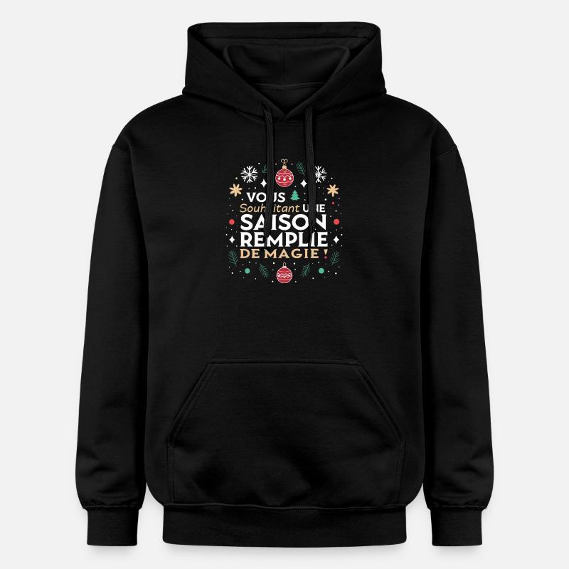 Saison magique de Noël - Sweat à capuche Softstyle® Gildan Unisexe - noir
