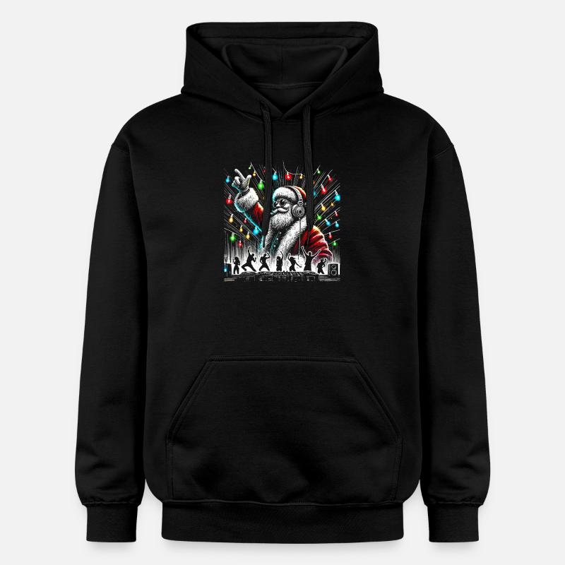 DJ Santa Party Beats - Sweat à capuche Softstyle® Gildan Unisexe - noir