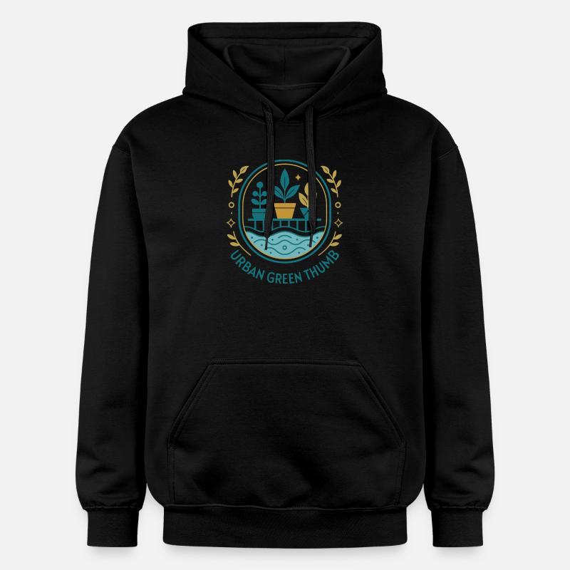 La main verte - Sweat à capuche Softstyle® Gildan Unisexe - noir