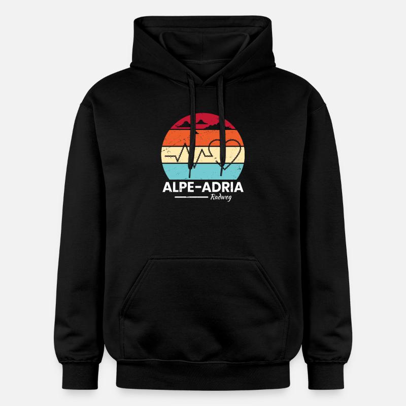 Vélo Alpe-Adria - Sweat à capuche Softstyle® Gildan Unisexe - noir