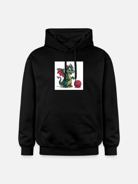 Grüner Drachenball Freund - Gildan Unisex Softstyle® Midweight Hoodie - black