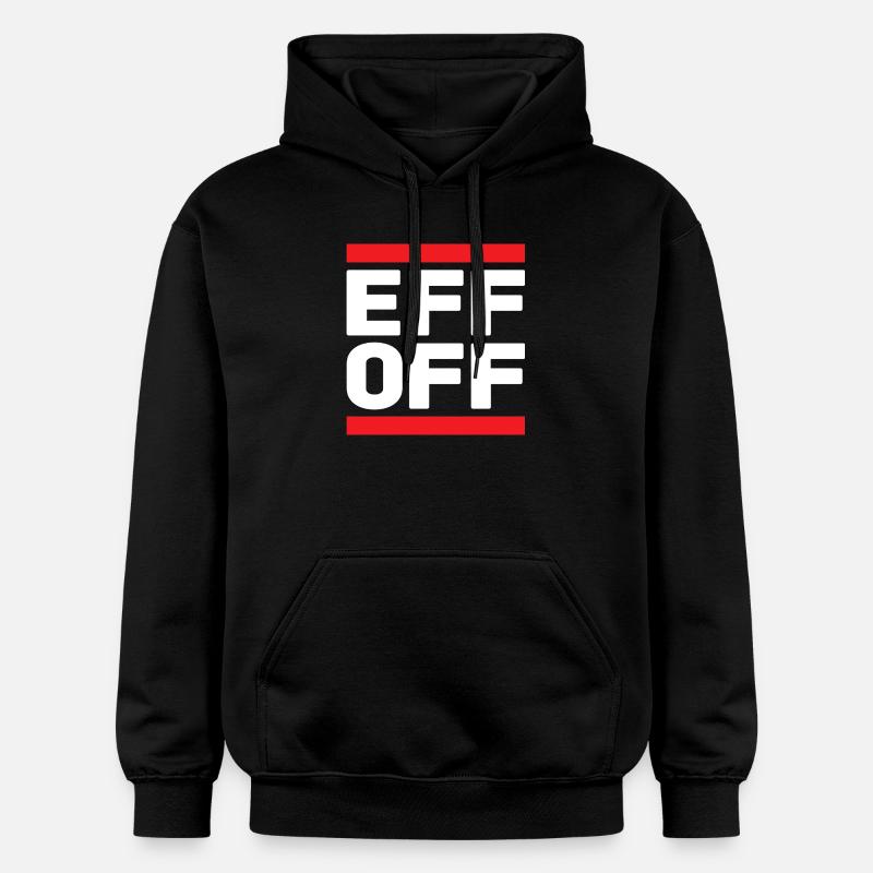 Slogan en rouge blanc - Sweat à capuche Softstyle® Gildan Unisexe - noir