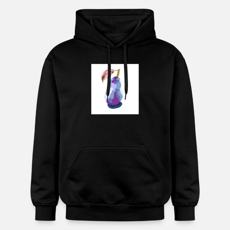 Poire en pastels abstrait - Sweat à capuche Softstyle® Gildan Unisexe - noir