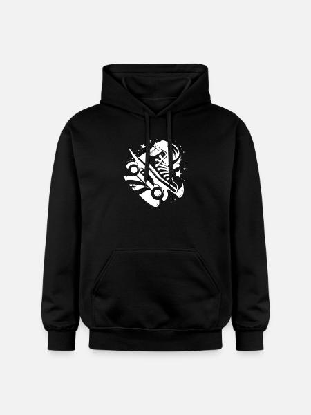Roller Skates Graphic - Gildan Unisex Softstyle® Midweight Hoodie - black