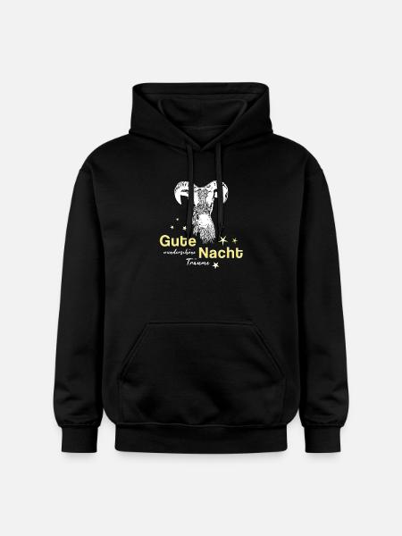 Sheep ram good night - Gildan Unisex Softstyle® Midweight Hoodie - black