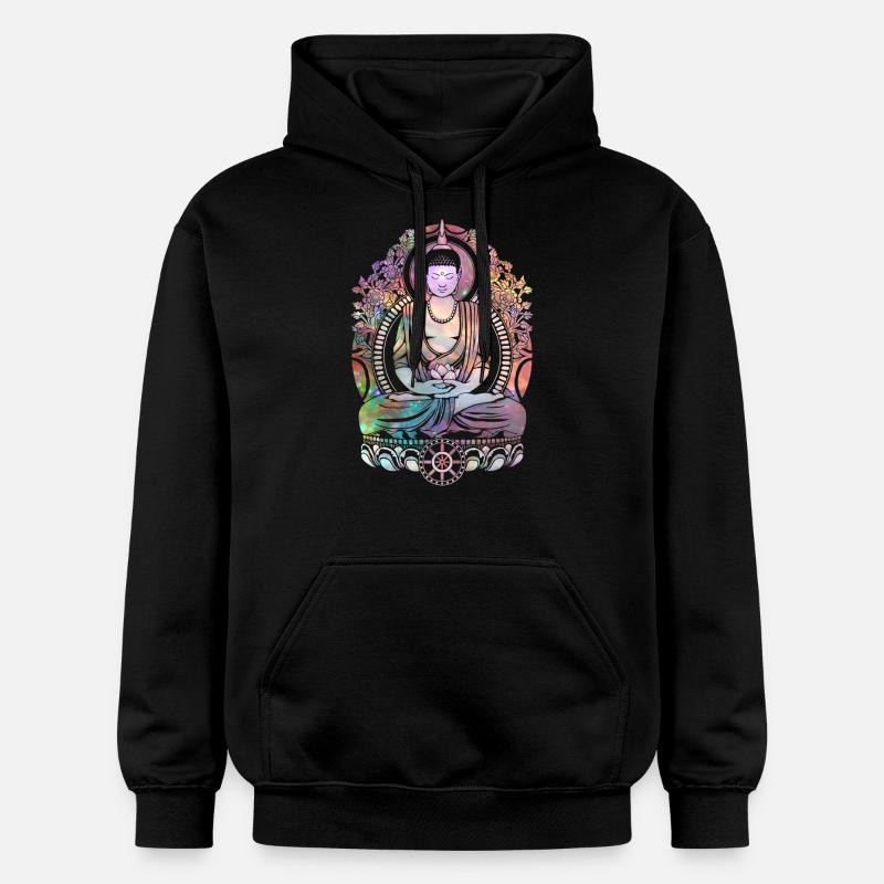 Cosmic Buddha - Sweat à capuche Softstyle® Gildan Unisexe - noir