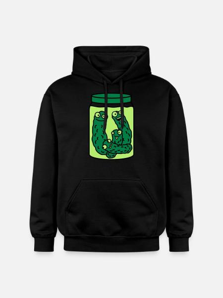 Funny Cucumber Preserving Jar - Gildan Unisex Softstyle® Midweight Hoodie - black