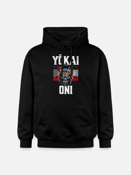 Yokai Oni - Gildan Unisex Softstyle® Midweight Hoodie - black
