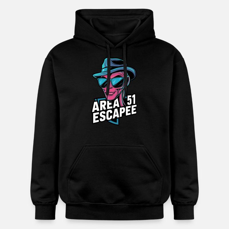 Évadé de la zone 51 - Sweat à capuche Softstyle® Gildan Unisexe - noir