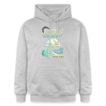 Endlos Sommer - Gildan Unisex Softstyle® Midweight Hoodie - Hellgrau meliert - Vorne - Liana (172cm) & Jaron (178cm)