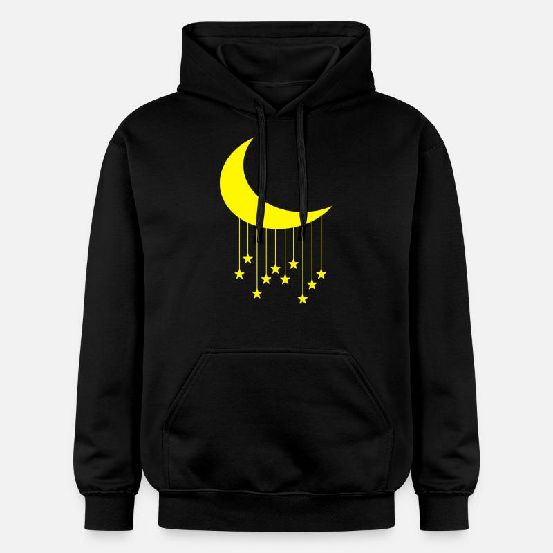 Lune et étoiles - Sweat à capuche Softstyle® Gildan Unisexe - noir