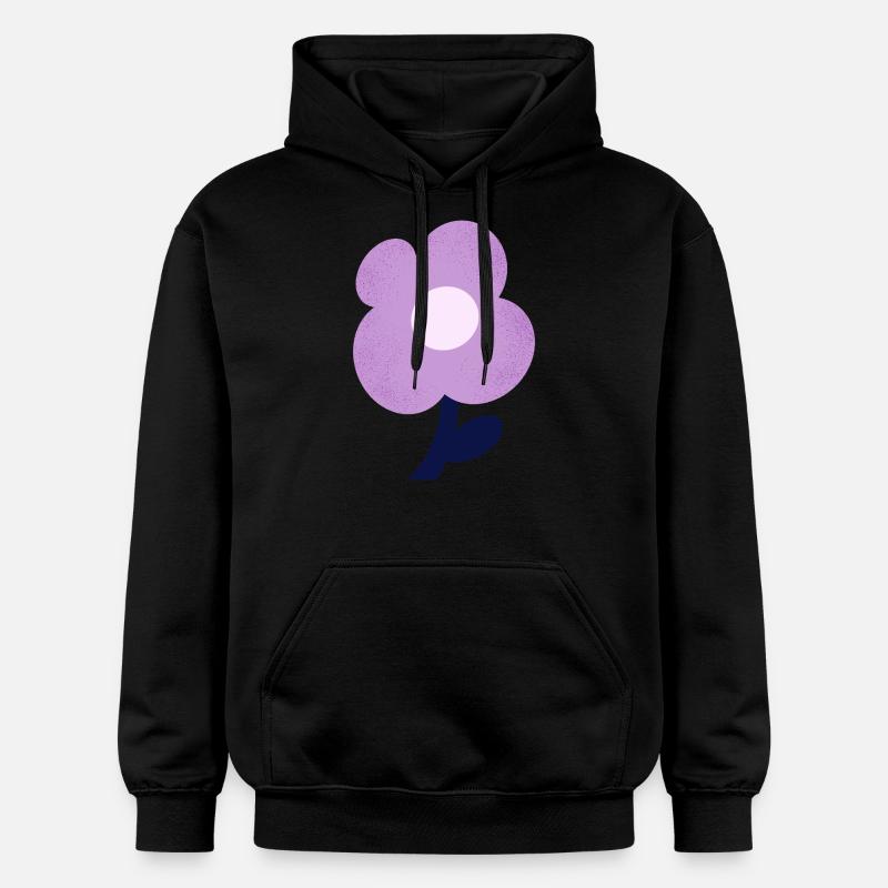 Fleur violette - Sweat à capuche Softstyle® Gildan Unisexe - noir