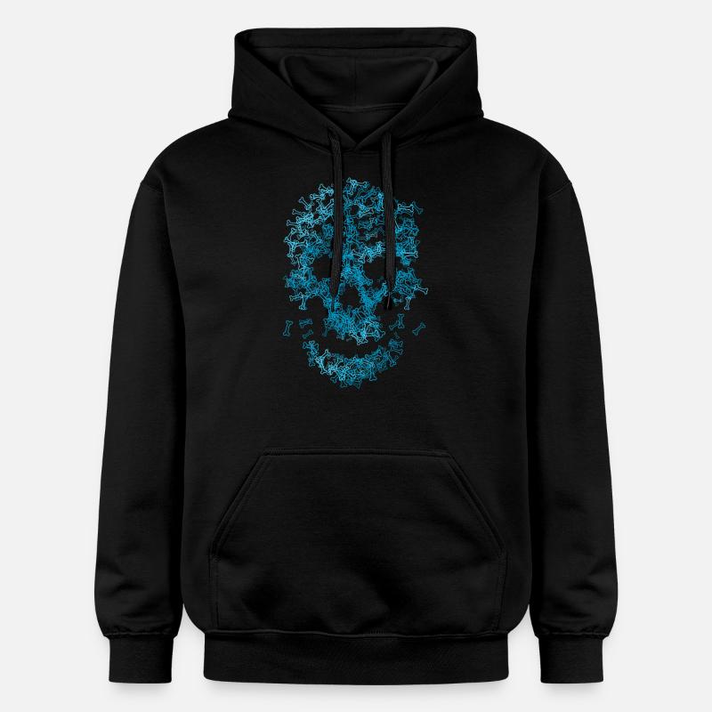 os du crâne - Sweat à capuche Softstyle® Gildan Unisexe - noir