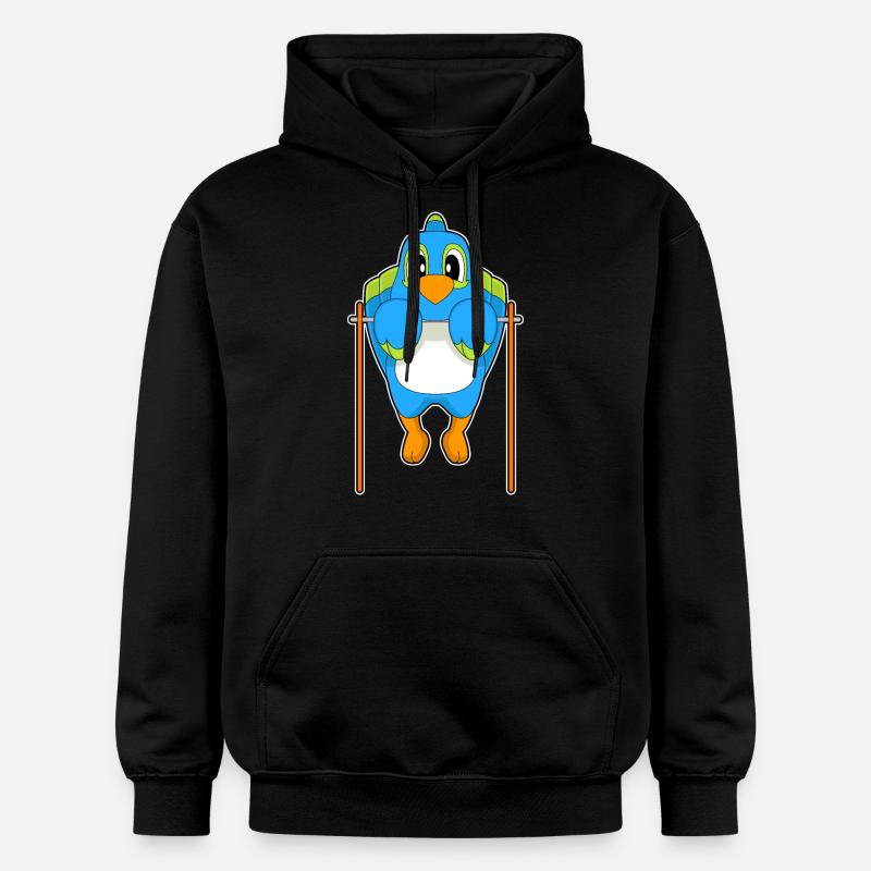 Parrot Bodybuilder Tractions - Sweat à capuche Softstyle® Gildan Unisexe - noir