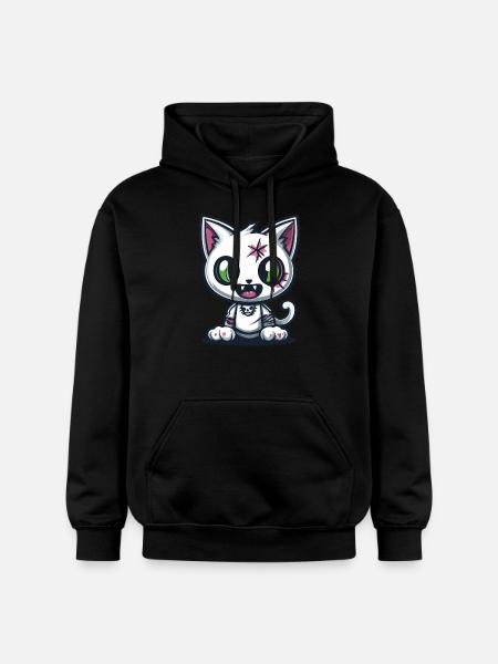 Chat Halloween Drôle Bébé - Sweat à capuche Softstyle® Gildan Unisexe - noir
