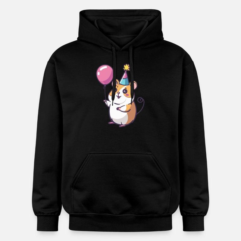 Hamster Anniversaire Bébé - Sweat à capuche Softstyle® Gildan Unisexe - noir