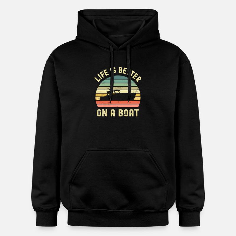 Boot Bootsbesitzer Bootsfahrer - Gildan Unisex Softstyle® Midweight Hoodie - Schwarz