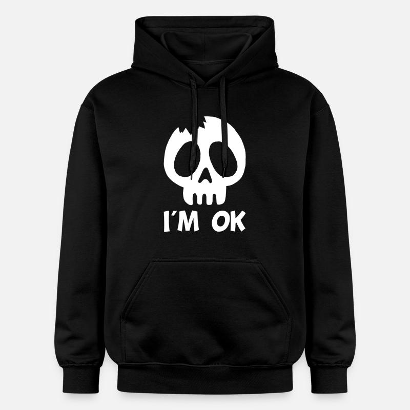 Je vais bien (blanc) - Sweat à capuche Softstyle® Gildan Unisexe - noir