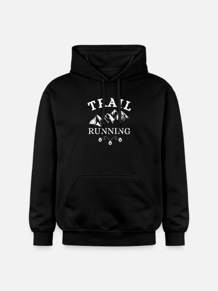 trail, trail running, running - Gildan Unisex Softstyle® Midweight Hoodie - black