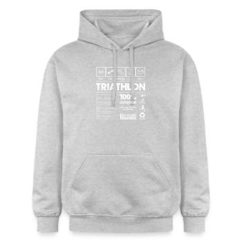 Outdoor Triathlon Spirit - Sweat à capuche Softstyle® Gildan Unisexe - gris clair chiné - Devant - Liana (172cm) & Jaron (178cm)