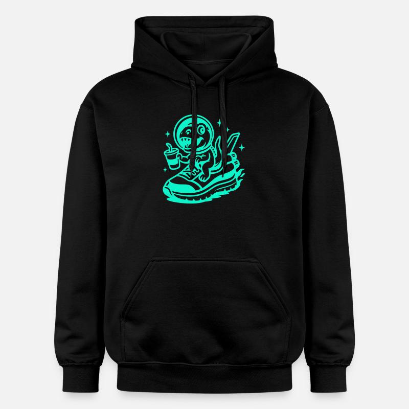 Space Fun Saurus Junior - Sweat à capuche Softstyle® Gildan Unisexe - noir