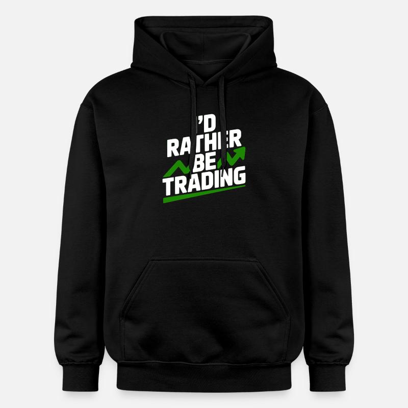 Je préfère faire du trading - Sweat à capuche Softstyle® Gildan Unisexe - noir