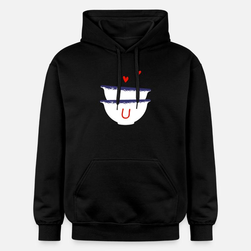 Lettre u bols breton - Sweat à capuche Softstyle® Gildan Unisexe - noir