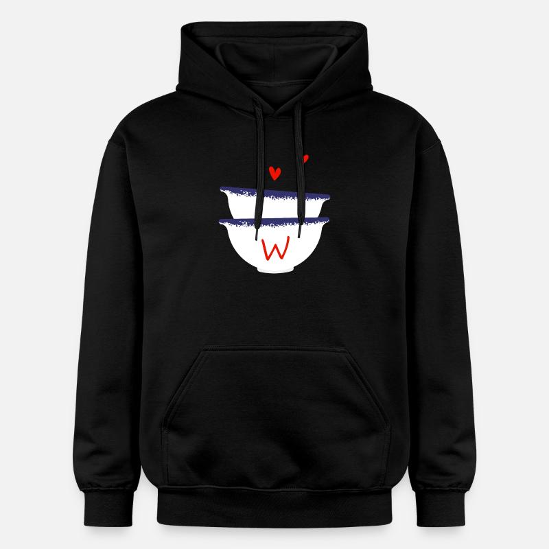Lettre w bols breton - Sweat à capuche Softstyle® Gildan Unisexe - noir