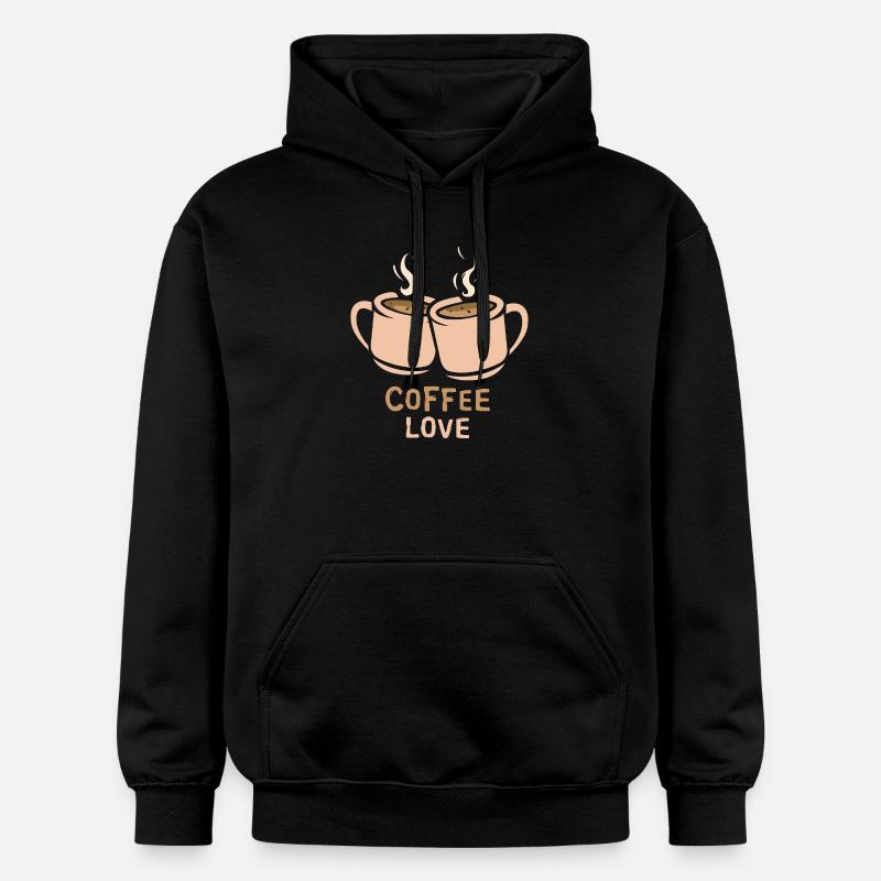 Tasses à café Coffee Love - Sweat à capuche Softstyle® Gildan Unisexe - noir