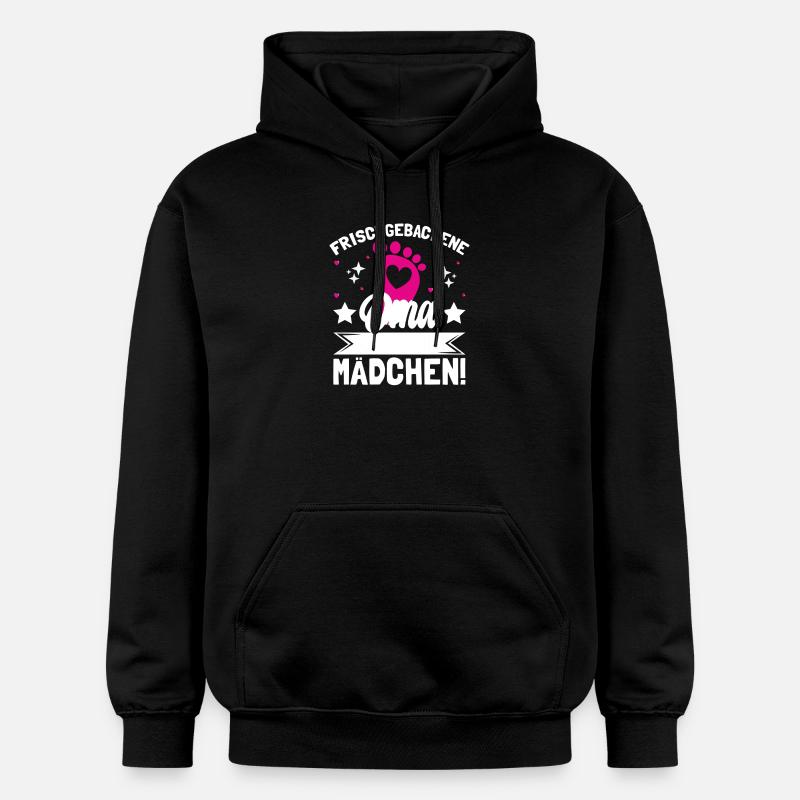 Nouvelle mamie C’est une fille ! - Sweat à capuche Softstyle® Gildan Unisexe - noir