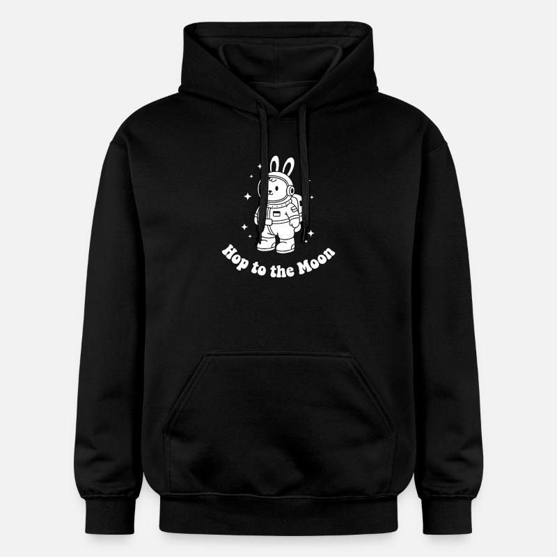 Moonhopper Bunny Astronaute - Sweat à capuche Softstyle® Gildan Unisexe - noir