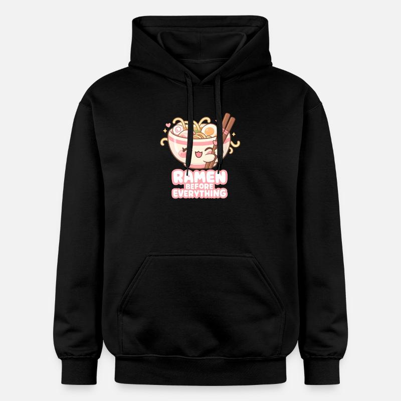 J’adore les ramen - Sweat à capuche Softstyle® Gildan Unisexe - noir