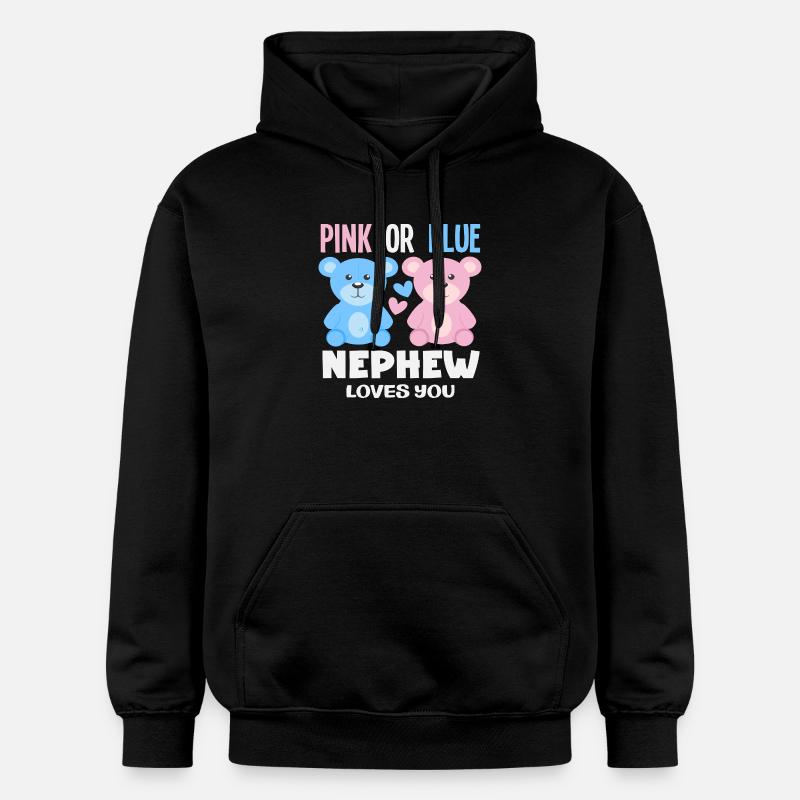 Pink Oder Blau Neffe Liebt Dich - Gildan Unisex Softstyle® Midweight Hoodie - Schwarz